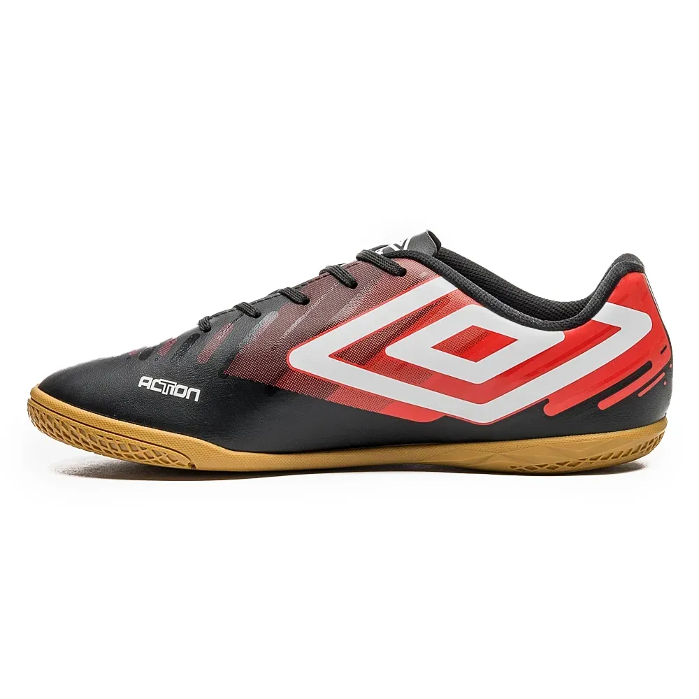 Umbro Chuteira ACTION U01FB00250-142 PretoVermelhoBranco Sint -6-